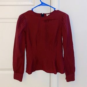 Vintage inspired gingham peasant style blouse